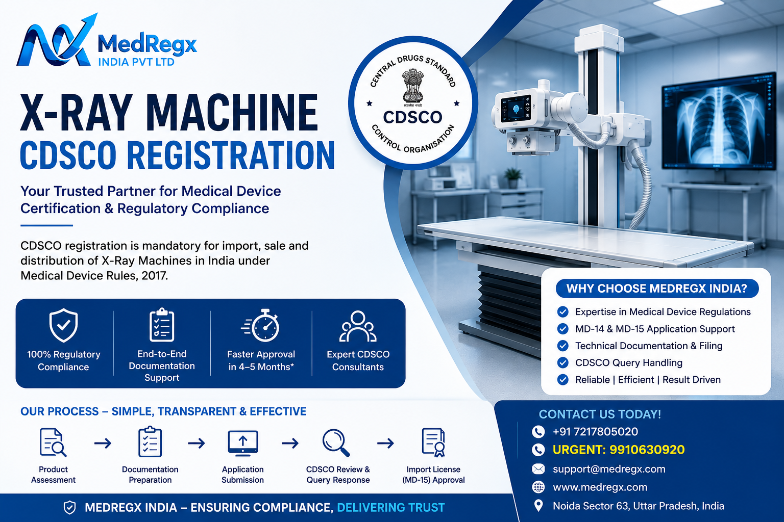 X-Ray Machine CDSCO Registration in India – Import License Guide 2026 | MedregX India